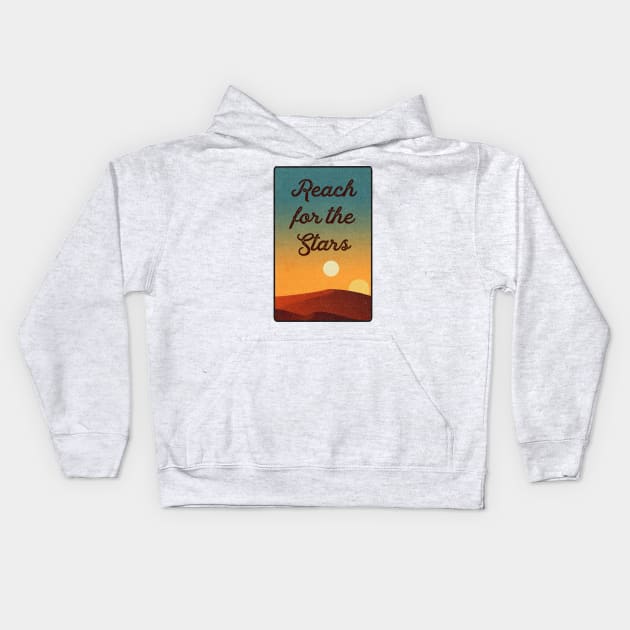 galaxy sunset (reach for the stars) Kids Hoodie by mystudiocreate